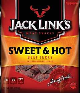 Jack Link's 10000007616 Snack, Jerky, Hot, Sweet, 2.85 oz, Pack of 8