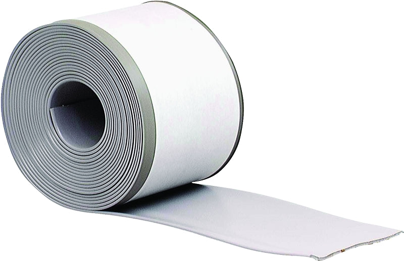 M-D 93245 Wall Base, 20 ft L, 4 in W, Vinyl, Silver Gray
