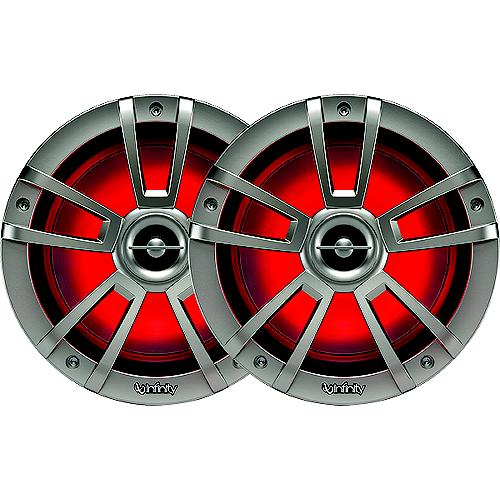 Infinity Coaxial Marine Speakers, 8" Titanium, 1 pr.