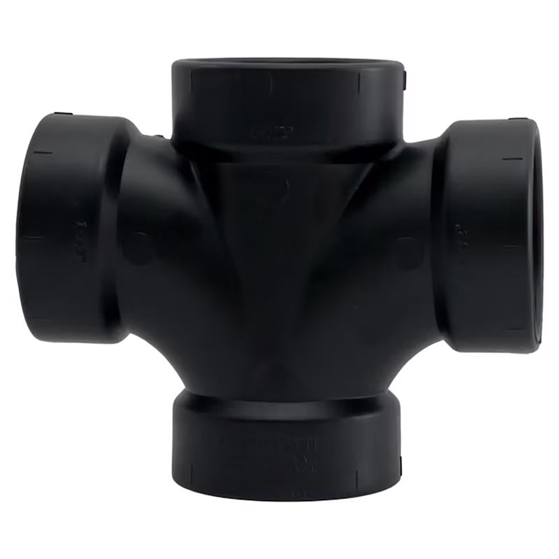 Charlotte Pipe 1-1/2 in. Hub X 1-1/2 in. D Hub ABS Sanitary Tee
