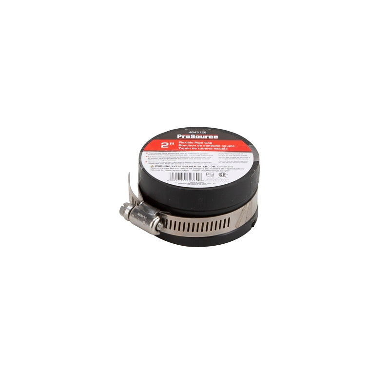 ProSource TC-2 Test Cap, 2 in Connection, Capping Pipe Ends, PVC, Black, 2 in Pipe