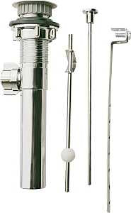 Plumb Pak PP820-70 Lavatory Pop-Up Assembly, 1-1/4 in Connection, Plastic, Chrome-Plated