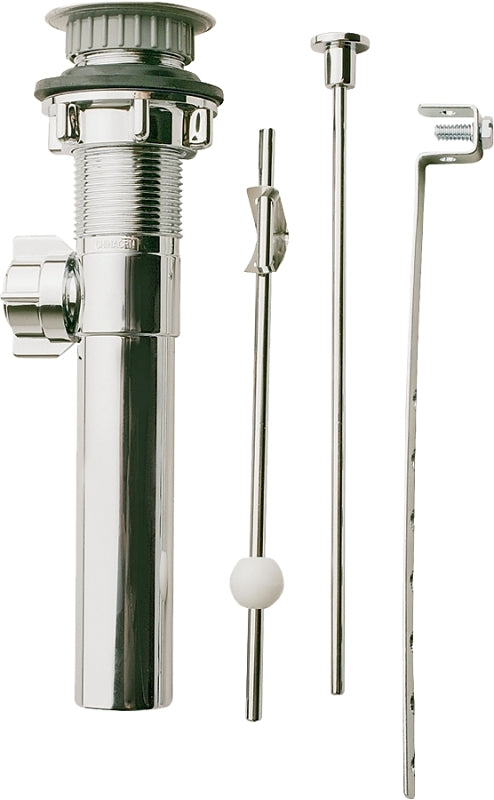 Plumb Pak PP820-70 Lavatory Pop-Up Assembly, 1-1/4 in Connection, Plastic, Chrome-Plated