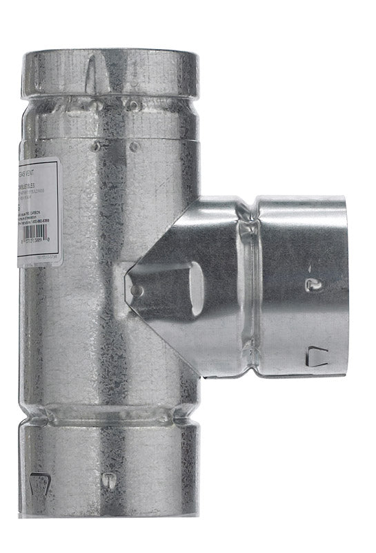 Selkirk 3 in. X 3 in. X 3 in. Aluminum/Galvanized Steel Standard Gas Vent Tee, Pack of 2