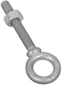 National Hardware N245-159 Eye Bolt, 1/2-13 Thread, Coarse Thread, 3-1/8 in L Thread, 1 in ID x 1-3/4 in OD Dia Eye