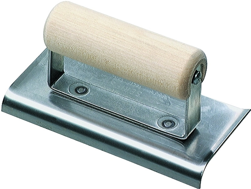 QLT CE384 Hand Edger, 6 in L Blade, 3 in W Blade, Steel Blade, 1/2 in Lip, 3/8 in Lip Radius, Wood Handle