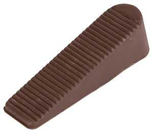 ProSource FE-50924-PS Door Stop, 1 in W x 4 in L x-1/4 in H Projection, Rubber, Brown