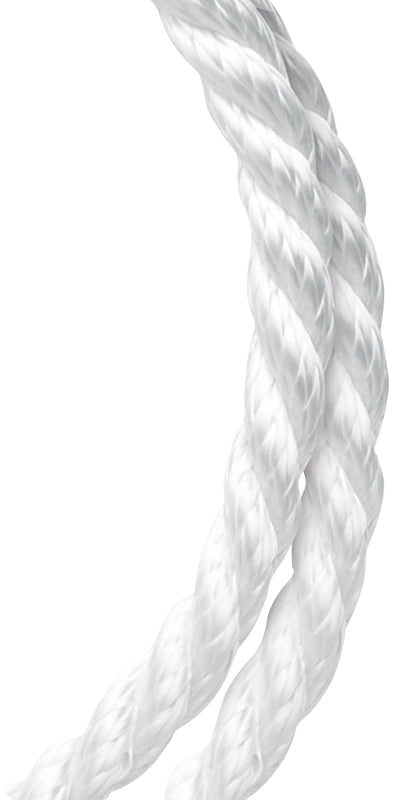 Baron 54602 Rope, 3/16 in Dia, 1000 ft L, 100 lb Working Load, Nylon, White