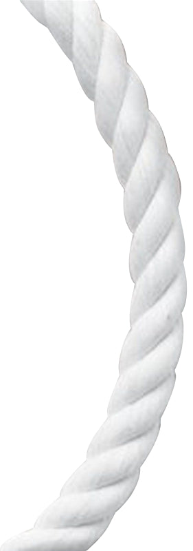 Baron 54611 Rope, 1/2 in Dia, 200 ft L, 639 lb Working Load, Nylon, White