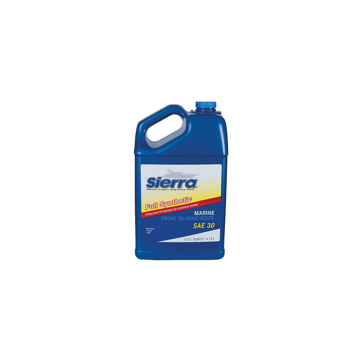Sierra 94104 30 Wt. Full Synthetic 4-Cycle Marine Engine Oil, 5 Qt., Pack of 4