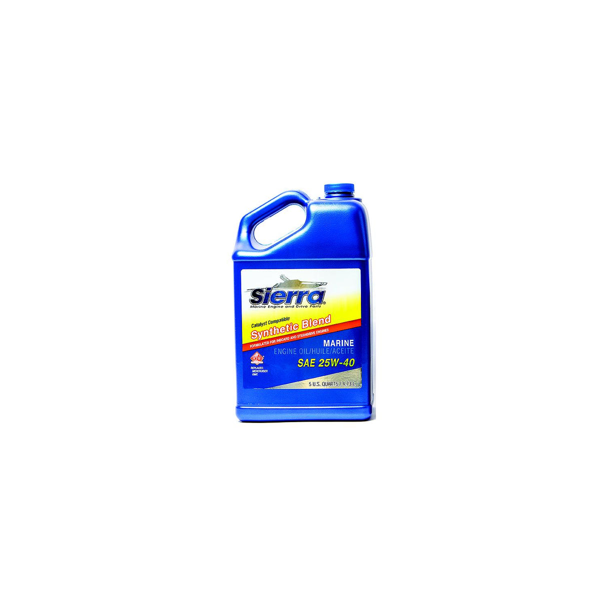 Sierra 9440CAT4 Synthetic Blend 4-Cycle Inboard-Sterndrive Engine Oil, 25W40 FCW, 5 Qt., Pack of 4