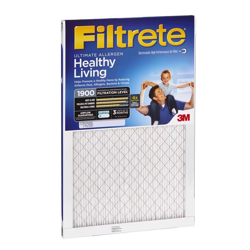 Filtrete 24 in. W X 24 in. H X 1 in. Polypropylene 1900 MPR Pleated Allergen Air Filter 1 pk, Pack of 4