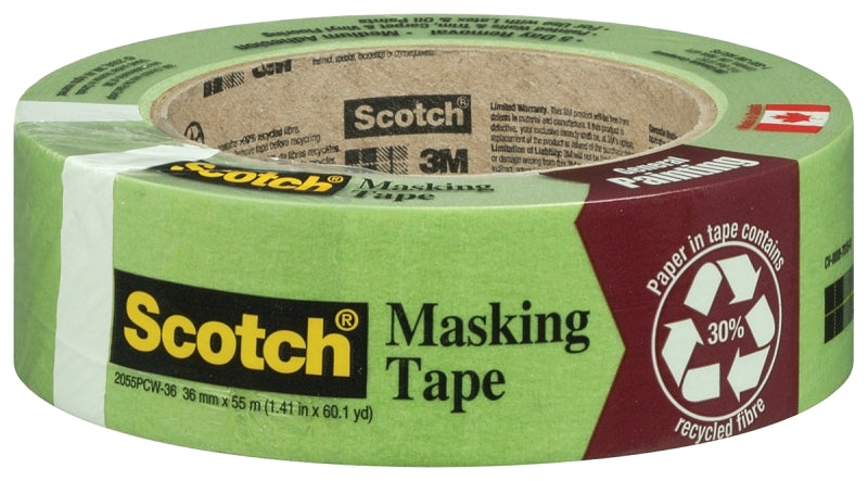 ScotchBlue 2055PCW- 36 MM Masking Tape, 55 m L, 36 mm W, Crepe Paper Backing, Green