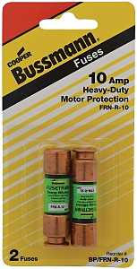 Bussmann BP/FRN-R-10 Fuse, 10 A, 250 V, 20, 200 kA Interrupt, Cartridge, Time Delay Fuse