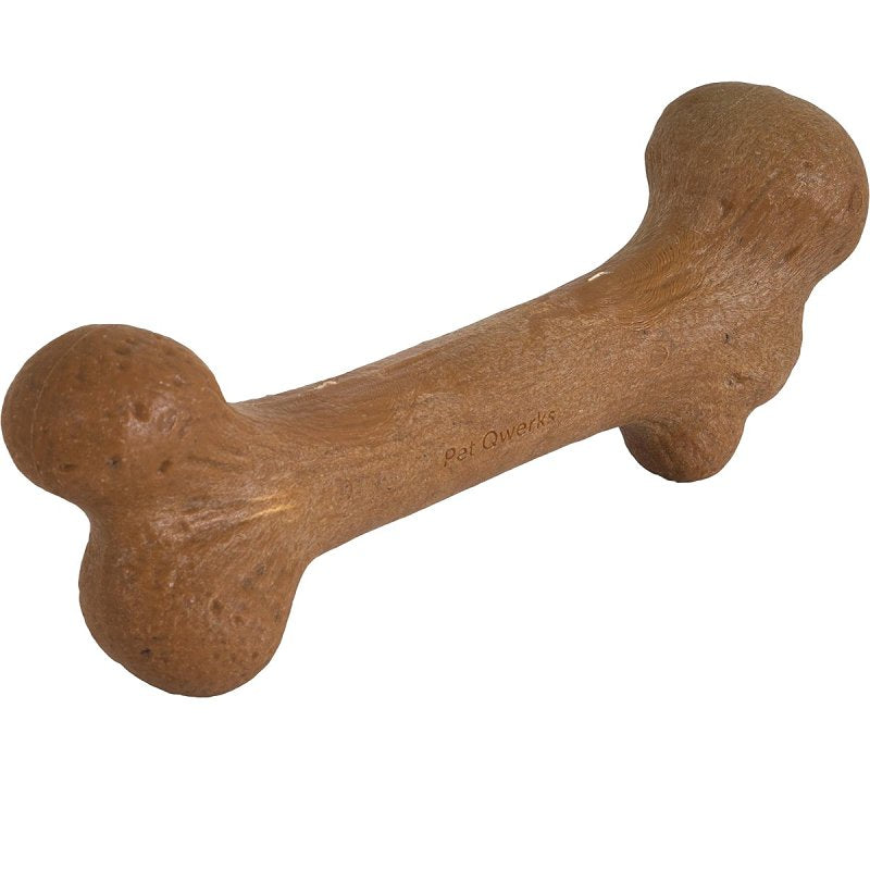 Petmate BarkBone 36034 Dog Toy, Beast, Peanut Butter, Chew, Natural Instincts Infused Wood Dinosaur, Nylon