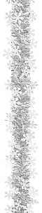 Holidaytrims 3686013 Holiday Garland, 15 ft L, Tinsel, Silver, Indoor, Pack of 12