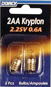 Dorcy 41-1664 Replacement Bulb, 2.25 V, 0.6 A, Screw Lamp Base, Krypton Lamp