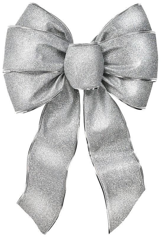 Holidaytrims 6166 Outdoor Bow Assortment, 1 in H, Velvet, Gold/Red/Silver, Pack of 12