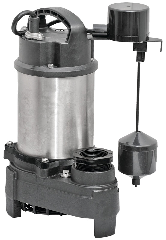 Superior Pump 92751 Sump Pump, 7.5 A, 120 V, 0.75 hp, 2 in Outlet, 80 gpm, Iron/Stainless Steel Housing Material