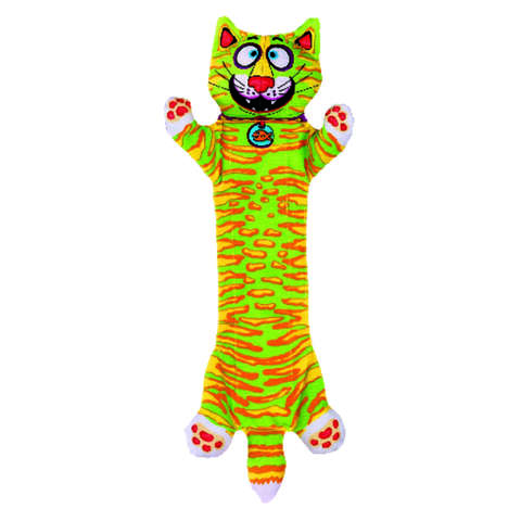 Fat Cat For Dog Multicolored Canvas Incredible Strapping Flip Flop Yankers Dog Tug Toy Medium 1 pk