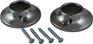 Plumb Pak PP825-21 Shower Rod Flange, Steel, Chrome-Plated