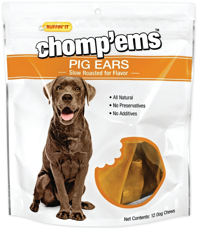 Ruffin'It 05193 Dog Chew, Ingredients: Pig Ears