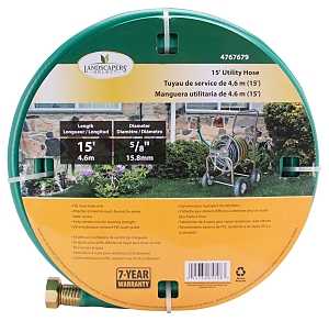 Landscapers Select GH-03 Leader Hose, 15 ft L, Female x Male, PVC, Green