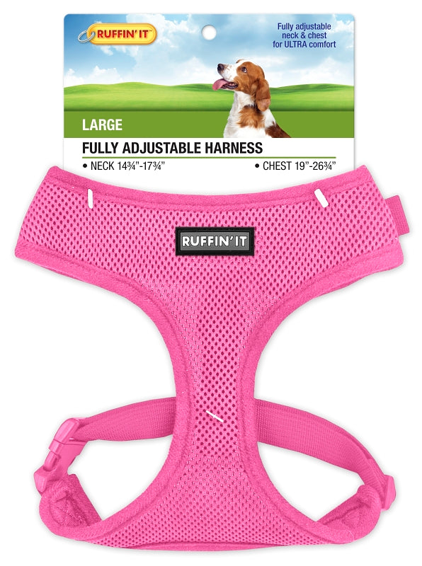Ruffin'It 41466 Fully Adjustable Harness, 14-3/4 to 17-3/4 in x 19 to 26-3/4 in, Mesh Fabric, Assorted, Pack of 4