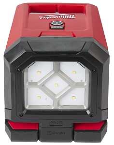 Milwaukee M18 ROVER 2358-20 Clamping Flood Light, 18 V, LED Lamp, Natural, 2000, 1000, 500 Lumens, Plastic Fixture