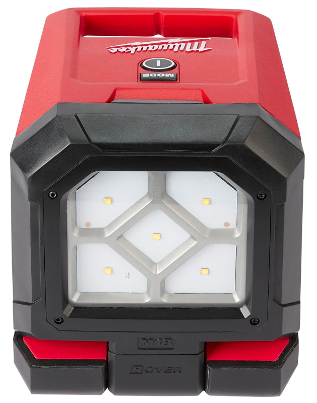 Milwaukee M18 ROVER 2358-20 Clamping Flood Light, 18 V, LED Lamp, Natural, 2000, 1000, 500 Lumens, Plastic Fixture