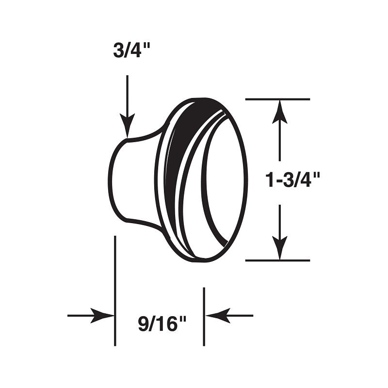Prime-Line N 6755 Pull Knob, Steel, Brass