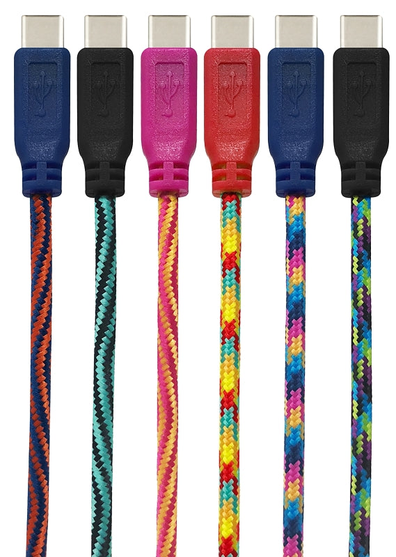 GetPower GP-XL-BRD-C Charging and Sync Cable, USB, C, 10 ft L