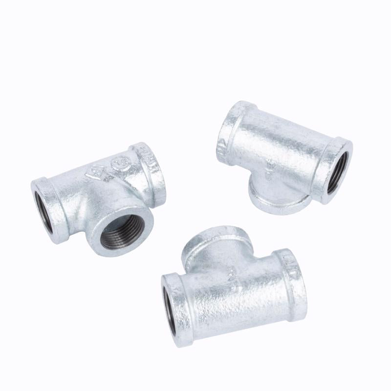 STZ Industries 3/8 in. FIP each X 3/8 in. D FIP 3/8 in. D FIP Galvanized Malleable Iron Tee, Pack of 5