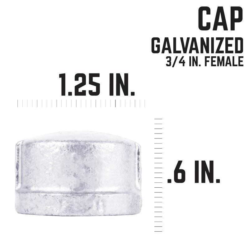 STZ Industries 3/4 in. FIP each Galvanized Malleable Iron Cap, Pack of 5