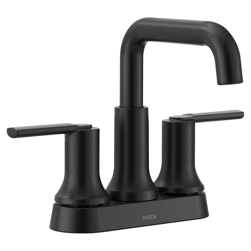 Moen Zyla Series 84141BL Bathroom Faucet, 1.2 gpm, 2-Faucet Handle, 3-Faucet Hole, Metal/Plastic/Stainless Steel