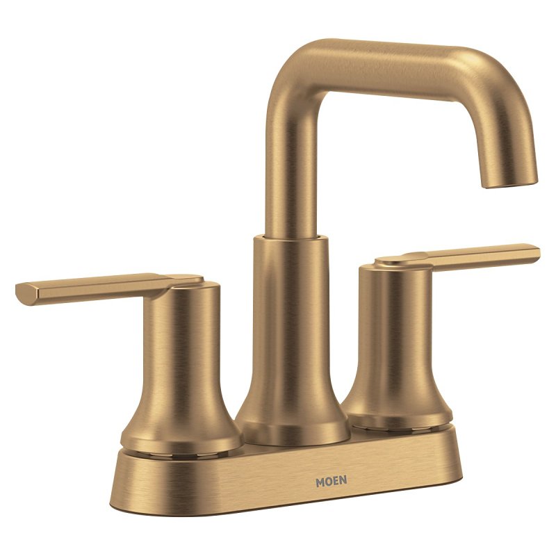Moen Zyla Series 84141BZG Bathroom Faucet, 1.2 gpm, 2-Faucet Handle, 3-Faucet Hole, Metal/Plastic/Stainless Steel