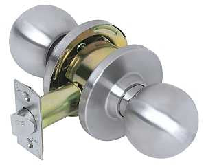 Tell Manufacturing CL100002 Passage Knob, Steel, Satin Chrome, 1-3/4 to 1-3/8 in Thick Door