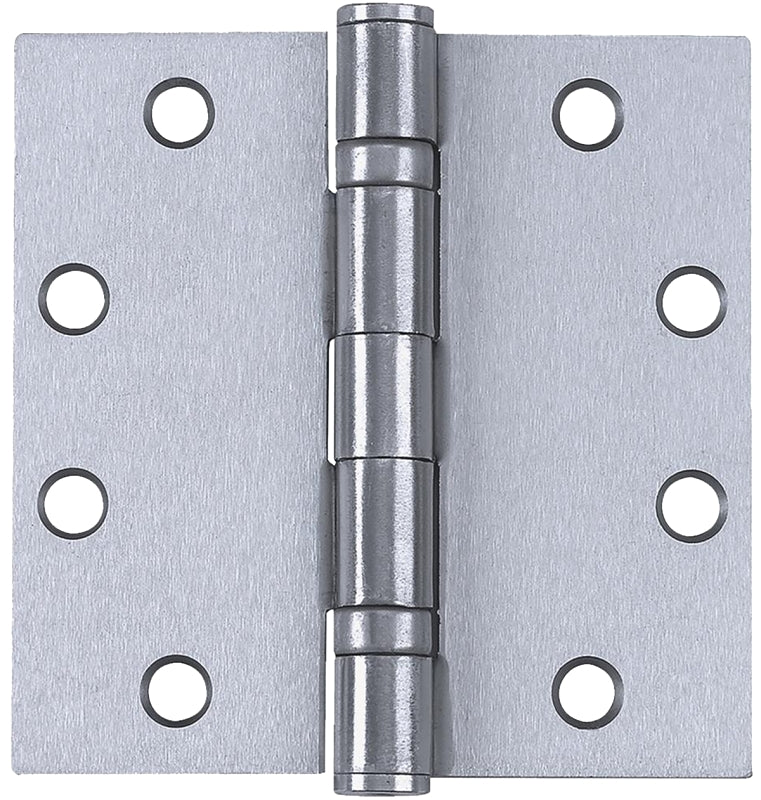 Tell Manufacturing HG100317 Square Corner Hinge, 4-1/2 in H Door Leaf, 0.134 in Thick Door Leaf, 4-1/2 in H Frame Leaf