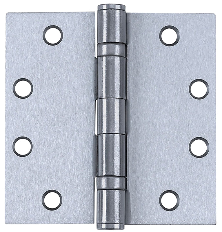 Tell Manufacturing H4040 Series HG100319 Square Hinge, 4 in H Frame Leaf, 0.085 in Thick Frame Leaf, Satin