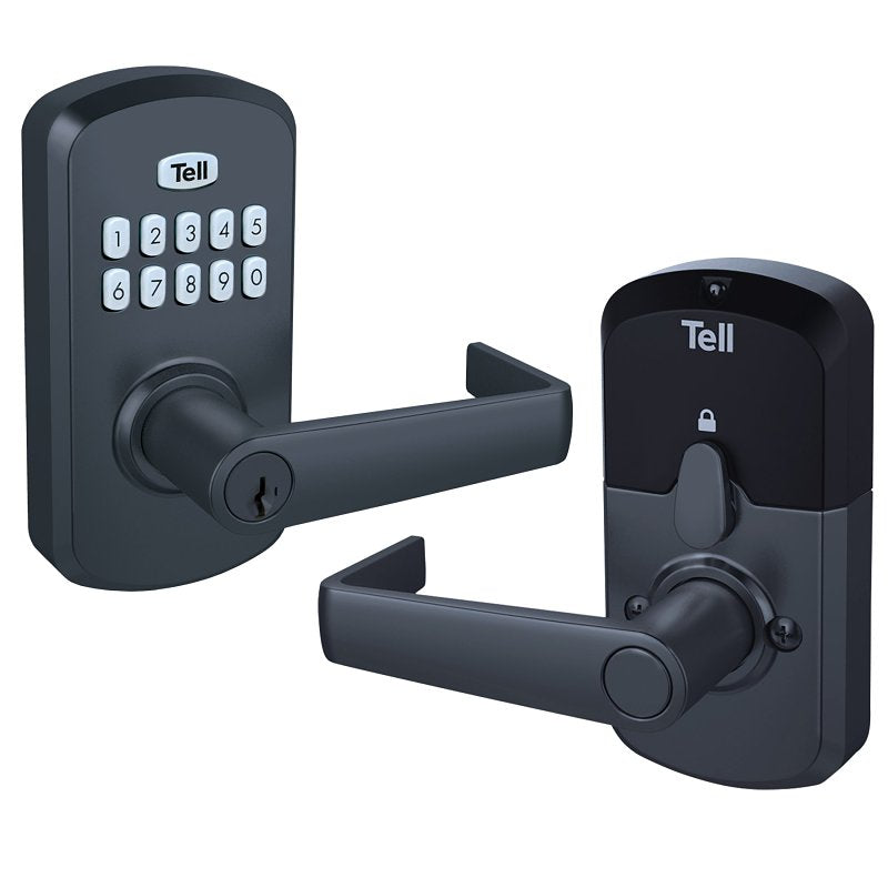 Tell Manufacturing LE2000 Series CL103931 Door Lock, Modern Design, Matte, Commercial, 2 Grade, Metal, Lever Handle