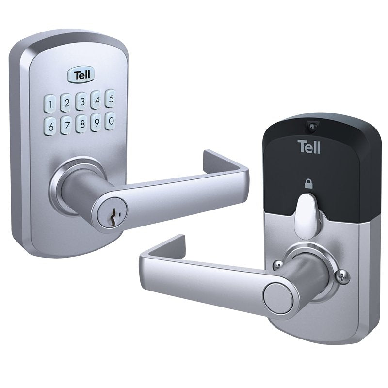 Tell Manufacturing LE2000 Series CL103930 Door Lock, Modern Design, Satin Chrome, Commercial, 2 Grade, Metal