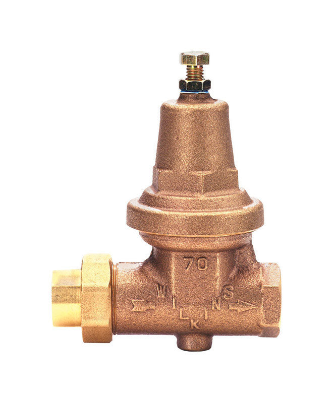 Zurn 1 in. Female Copper Sweat Union Bronze Water Pressure Reducing Valve FNPT
