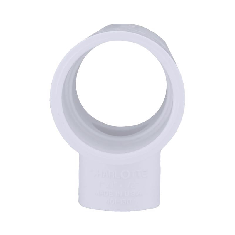 Charlotte Pipe Schedule 40 3/4 in. Slip X 3/4 in. D Slip PVC Reducing Tee 1 pk