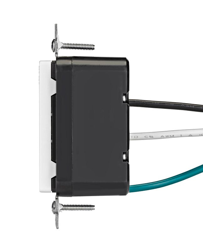 SmartlockPro M72-GFTR1-03W Tamper-Resistant Slim GFCI Outlet with LED Indicator Light, 125 VAC, 15 A, NEMA: NEMA 5-15R