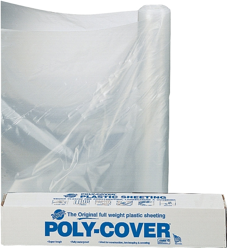 Orgill Poly 6X20-C Poly Film, 100 ft L, 20 ft W, 6 mil Thick, Clear
