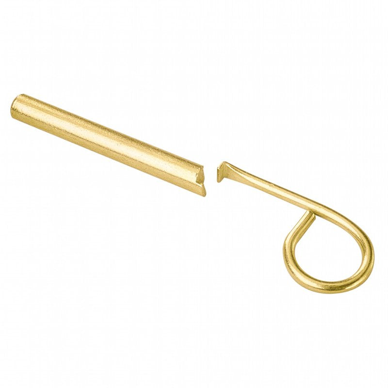 Defender Security U 9845 Window Sash Pin Lock, 2-1/2 in L, Steel, Brass