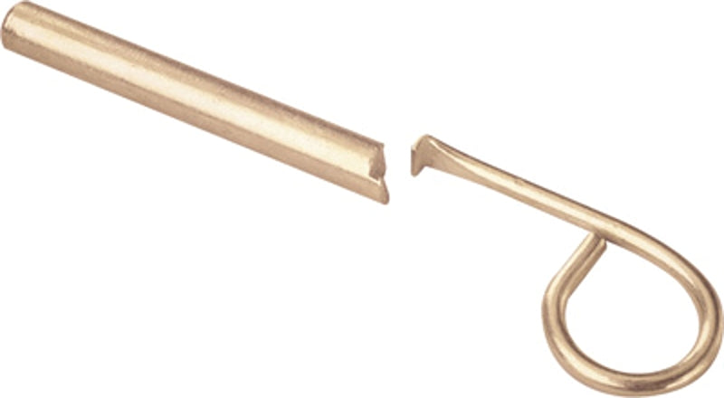 Defender Security U 9845 Window Sash Pin Lock, 2-1/2 in L, Steel, Brass