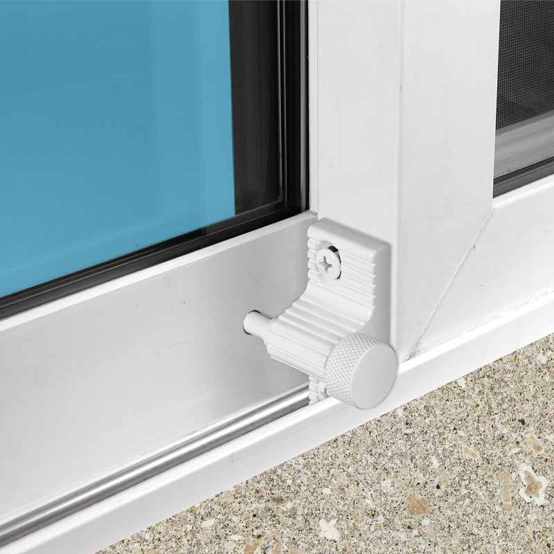 Prime-Line U9850 Patio Door Lock, Aluminum, White