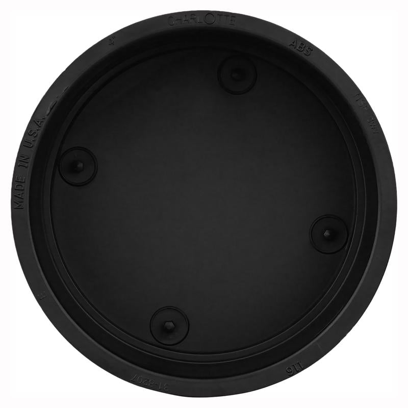 Charlotte Pipe 4 in. Hub X 4 in. D ABS Cap