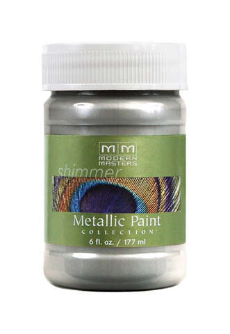 Modern Masters Metallic Paint Collection Satin Silver Water-Based Metallic Paint 6 oz